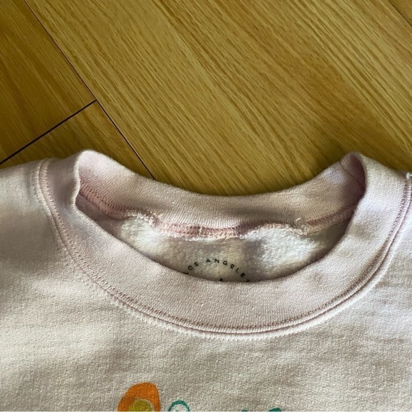 PacSun LA Pink Floral Crewneck Sweatshirt Women’s Small - Picture 3 of 6